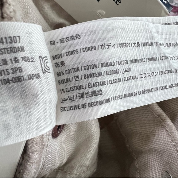 Abercrombie & Fitch Jeans Women’s 27 4 R The 90's Straight Ultra High Rise Cream - Picture 6 of 10